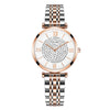 Gypsophila Diamond Design Women Watches Fashion Silver Round Dial Stainless Steel Band Quartz Wrist Watch Gifts relogiosfeminino