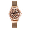 360 Degree Rotation Women Mesh Magnet Buckle Starry Sky Watch Luxury Fashion Ladies Geometric Quartz Watch Relogio Feminino