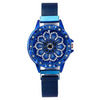 360 Degree Rotation Women Mesh Magnet Buckle Starry Sky Watch Luxury Fashion Ladies Geometric Quartz Watch Relogio Feminino