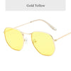 Oulylan Vintage Polygon Sunglasses Women Men Brand Metal Frame Sun Glasses Ladies UV400 Female Luxury Polygonal Sunglass Male