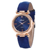 Top Brand High Quality Fashion Womens Ladies Simple Watches Geneva Faux Leather Analog Quartz Wrist Watch clock saat Gift