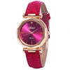 Top Brand High Quality Fashion Womens Ladies Simple Watches Geneva Faux Leather Analog Quartz Wrist Watch clock saat Gift