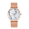 Mode or Rose maille bande créative marbre femme montre-bracelet de luxe femmes montres à Quartz cadeaux Relogio Feminino livraison directe