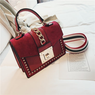 Bolsas de luxo bolsas femininas designer rebite crossbody sacos para as mulheres 2019 moda pequena bolsa mensageiro ombro senhoras saco mão vermelho