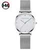 Femmes montres haut de gamme marque de luxe japon mouvement à Quartz en acier inoxydable argent cadran blanc étanche montres relogio feminino