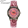 Dropshipping Women Creative Flower Watches Ladies Fashion Casual Leather Quartz Wristwatches Gift Clock Relogio Feminino Hot