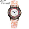 Dropshipping Women Creative Flower Watches Ladies Fashion Casual Leather Quartz Wristwatches Gift Clock Relogio Feminino Hot