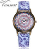 Dropshipping Women Creative Flower Watches Ladies Fashion Casual Leather Quartz Wristwatches Gift Clock Relogio Feminino Hot