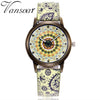 Dropshipping Women Creative Flower Watches Ladies Fashion Casual Leather Quartz Wristwatches Gift Clock Relogio Feminino Hot