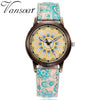 Dropshipping Women Creative Flower Watches Ladies Fashion Casual Leather Quartz Wristwatches Gift Clock Relogio Feminino Hot