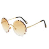 2019 Luxury Round Sunglasses Women Brand Designer Rimless Sun Glasses for Female Tint Fashion Rosie Eyewear