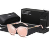 2019 New Luxury HD Polarized Women Sunglasses Fashion Round Ladies Vintage Brand Design cat eye woman Female Sun Glasses oculos