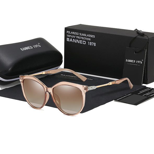 2019 New Luxury HD Polarized Women Sunglasses Fashion Round Ladies Vintage Brand Design cat eye woman Female Sun Glasses oculos