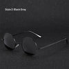Retro Classic Vintage Round Polarized Sunglasses Men Brand Designer Sun Glasses Women Metal Frame Black lens Eyewear Driving